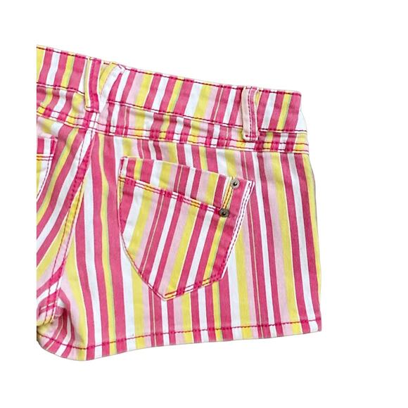 MOSSIMO SUPPLY CO Womens Size 7 Striped Low Rise Denim Jean Mini Summer Shorts - Picture 3 of 6